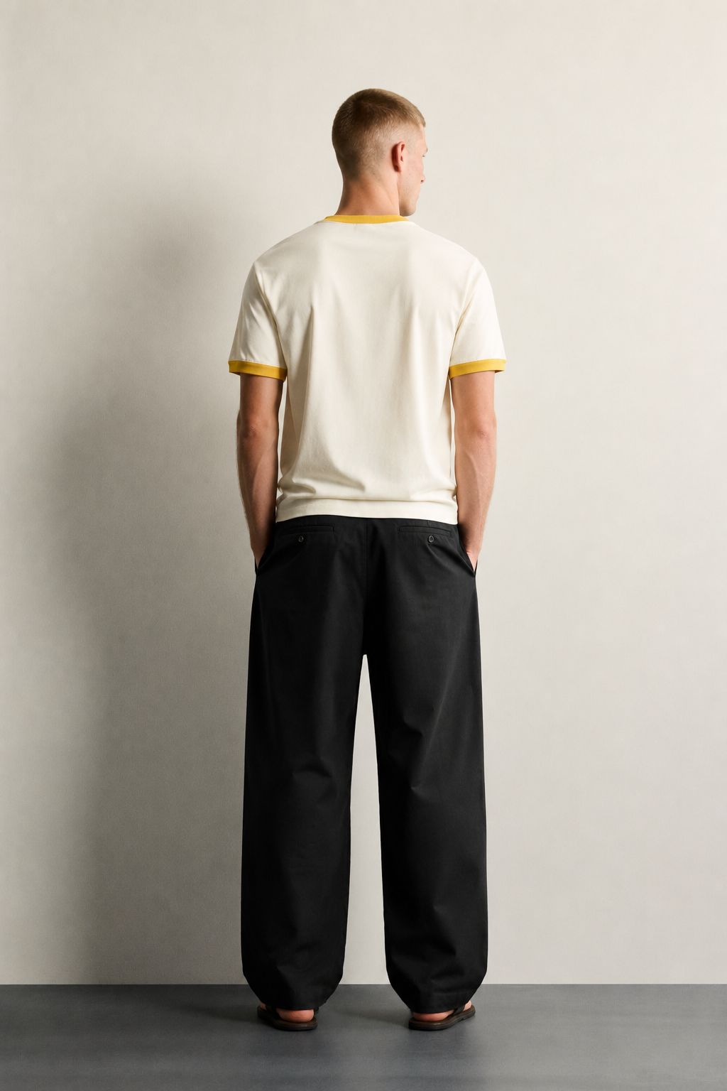 BUTTER AND YELLOW RINGER TEE