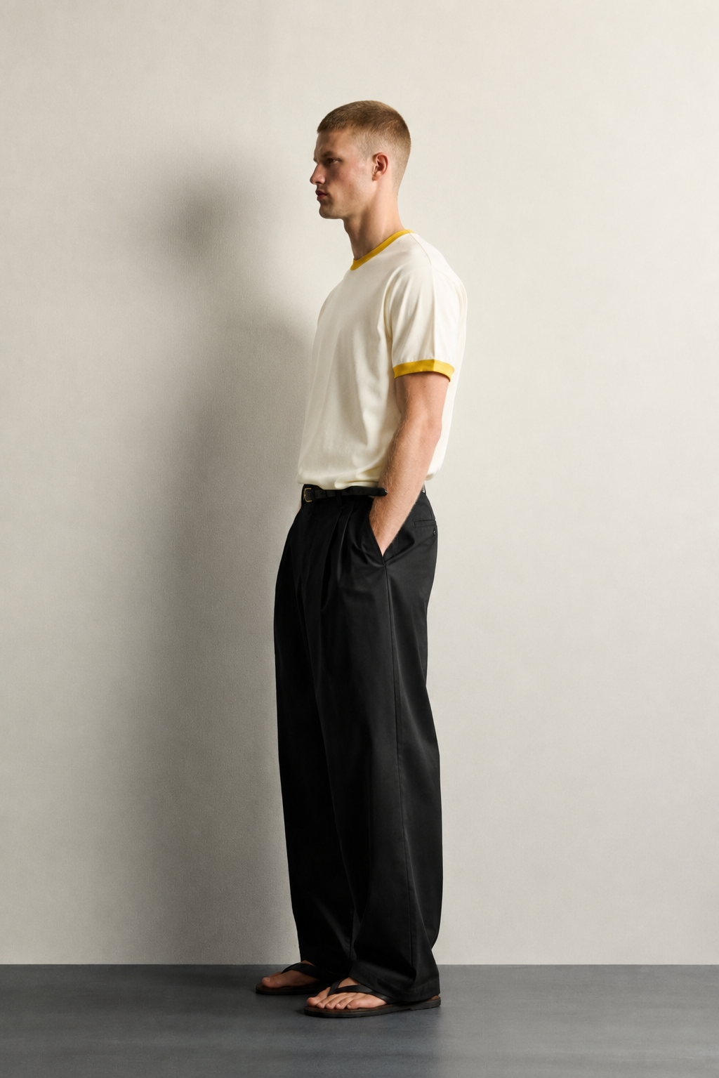 BUTTER AND YELLOW RINGER TEE