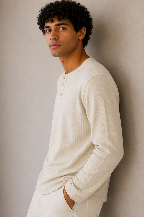BUTTER WAFFLE HENLEY