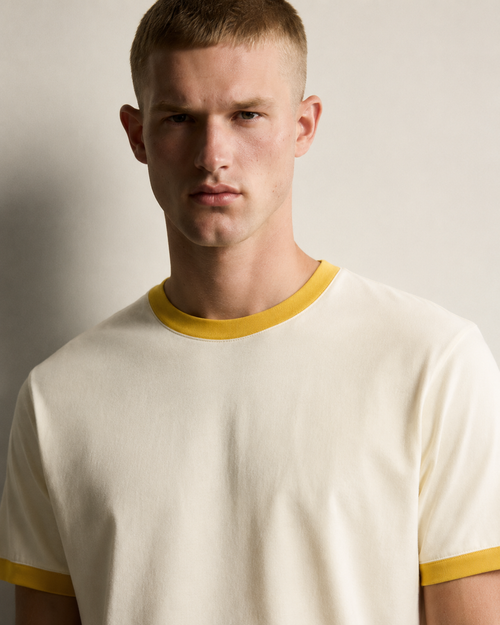 BUTTER AND YELLOW RINGER TEE