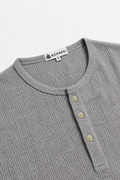 WAFFLE HENLEY REGULAR FIT GREY