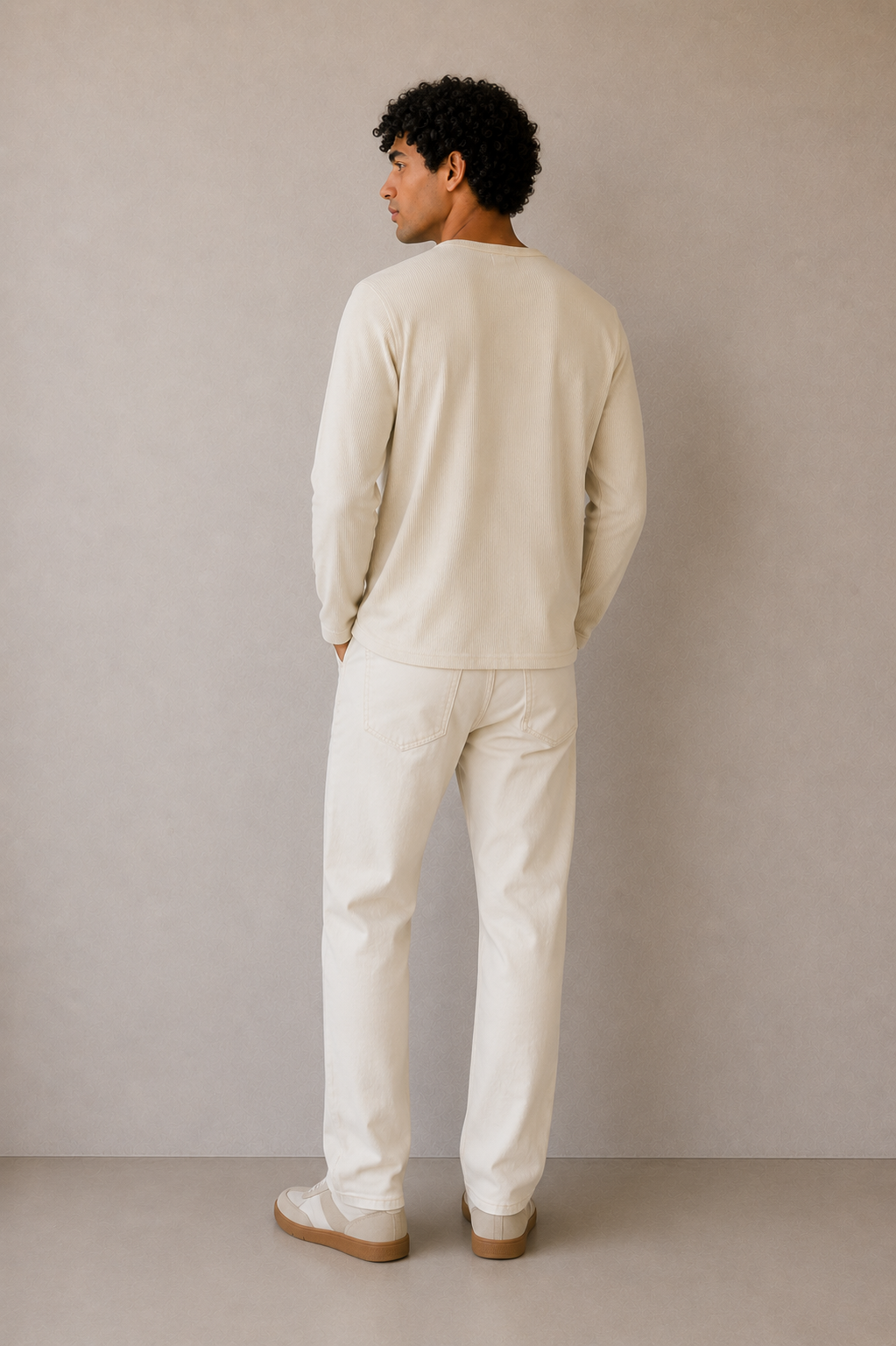 WAFFLE HENLEY REGULAR FIT BUTTER