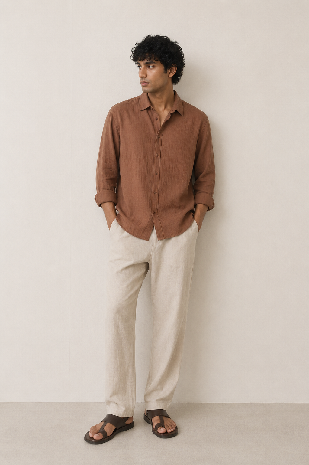 GAUZE SHIRT EARTH