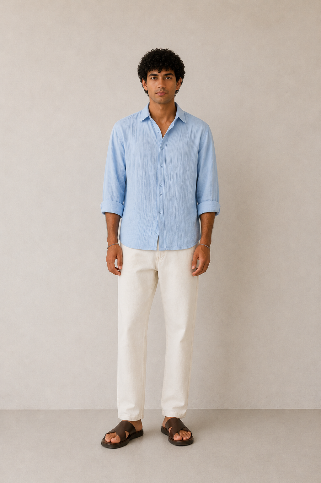 GAUZE SHIRT SKY